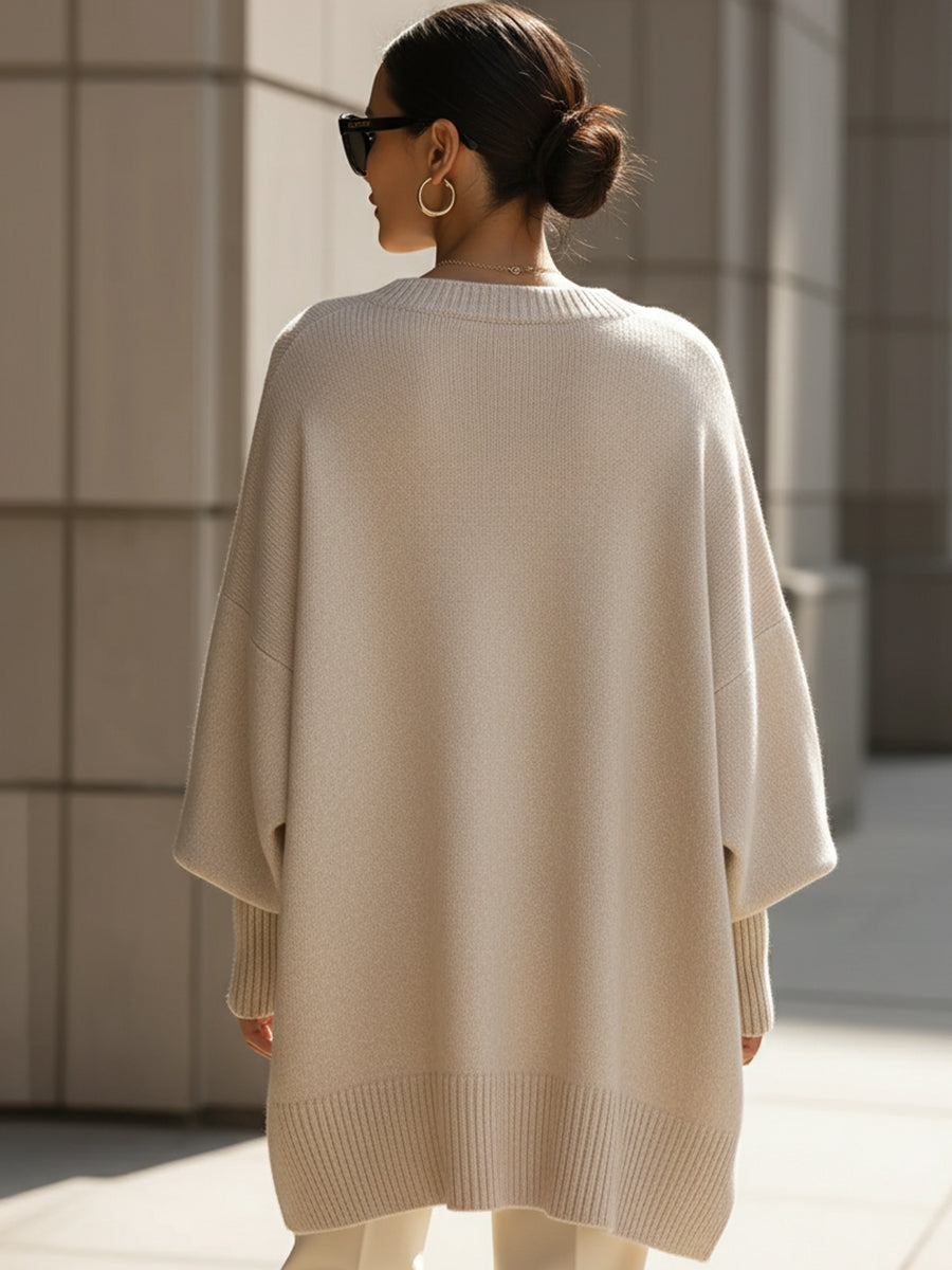Jennifer Women's Batwing Sleeve Oversized Knit Sweater