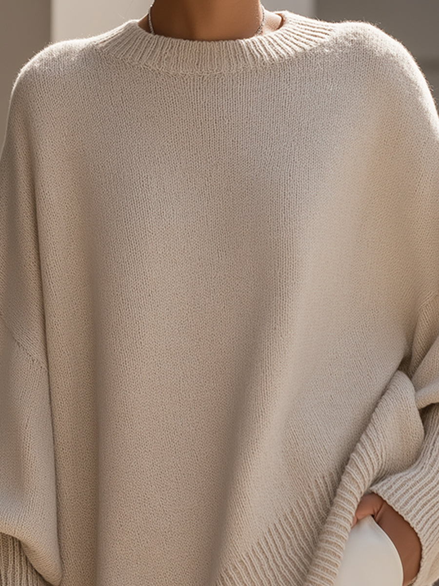 Jennifer Women's Batwing Sleeve Oversized Knit Sweater