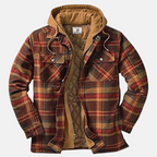 Logan Men's Hooded Plaid Flannel Jacket