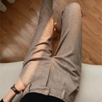 Julian Tailored Warm Herringbone Dress Pants