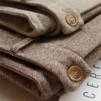 Julian Tailored Warm Herringbone Dress Pants