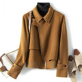 Liliana Elegant Wool Cropped Collared Jacket
