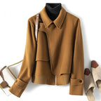 Liliana Elegant Wool Cropped Collared Jacket