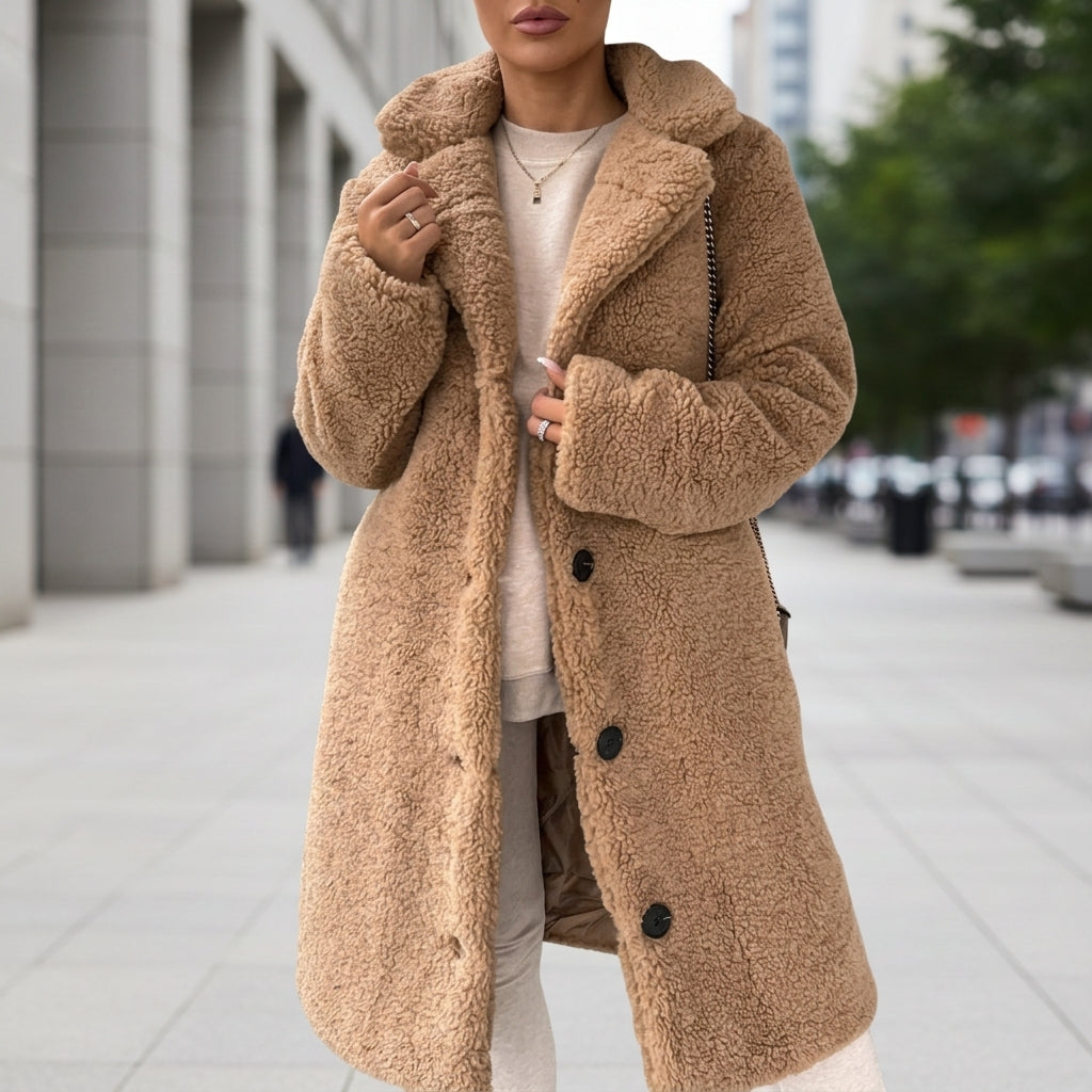Sloane Women's Teddy Sherpa Long Winter Coat