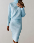 Odette Elegant Turtleneck Sweater Skirt Set