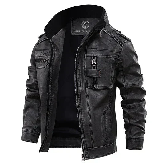 Brennan Rugged Vintage Distressed Motorcycle Jacket