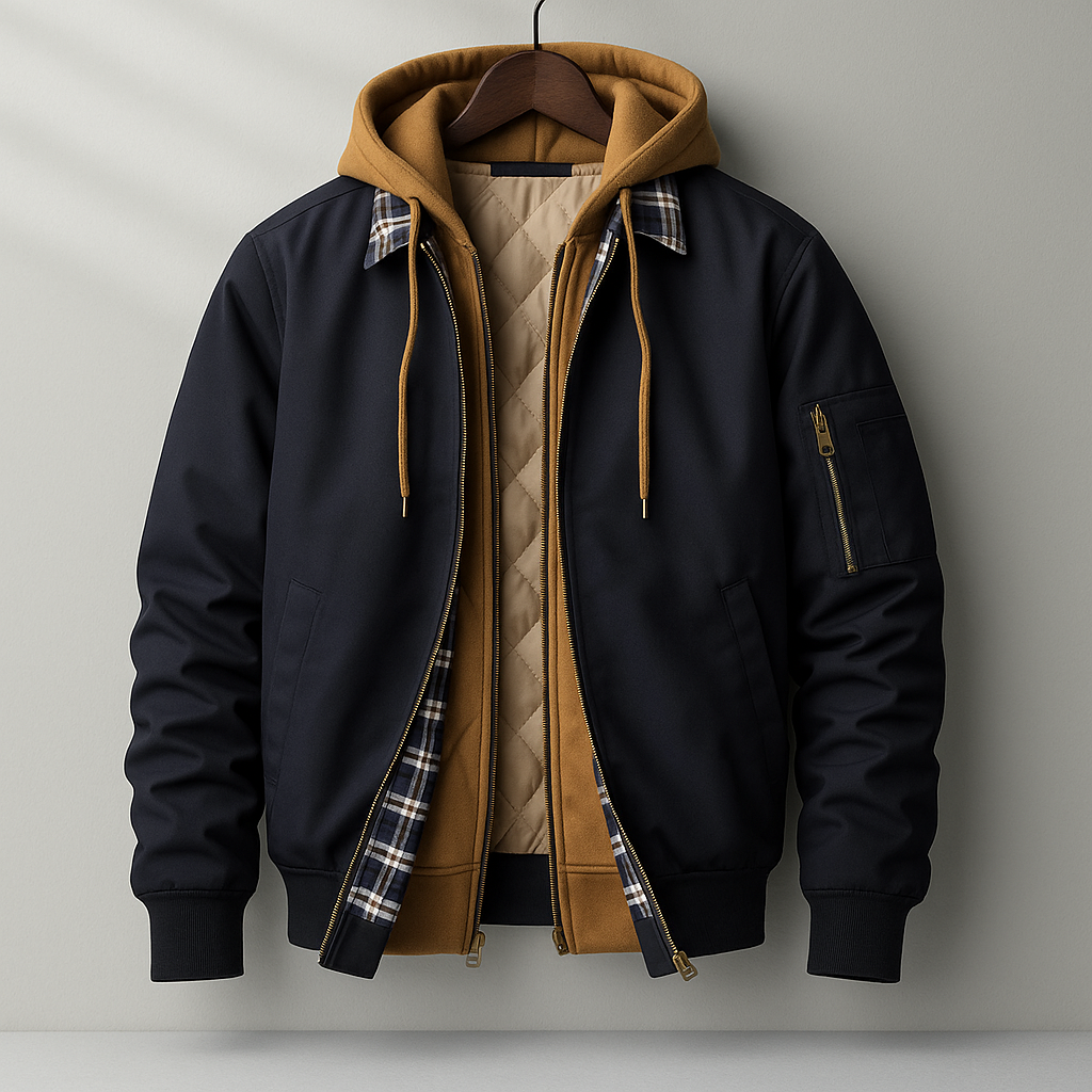 Lionel Casual Winter Hooded Bomber Jacket
