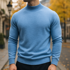 Reid Lightweight Classic Merino Mock Neck Sweater