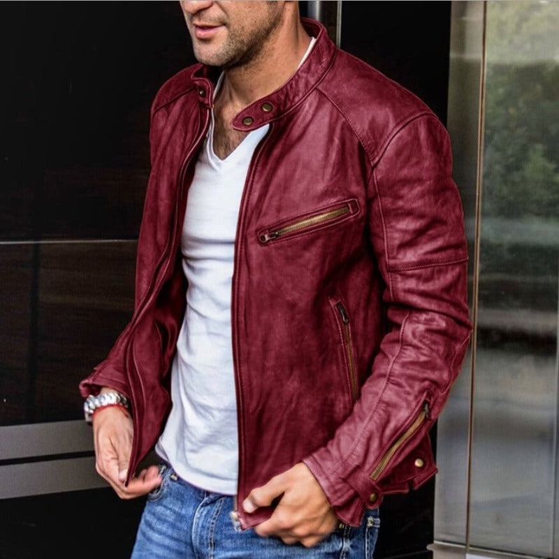 Lachlan Stylish Casual Leather Cafe Racer Jacket