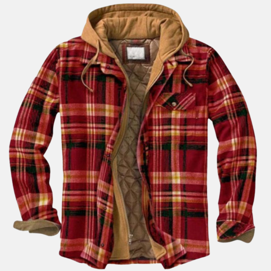Logan Men's Hooded Plaid Flannel Jacket