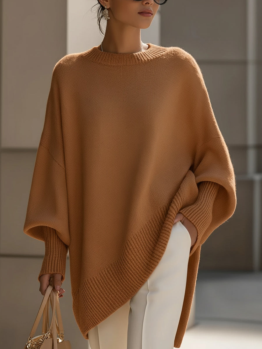 Jennifer Women's Batwing Sleeve Oversized Knit Sweater