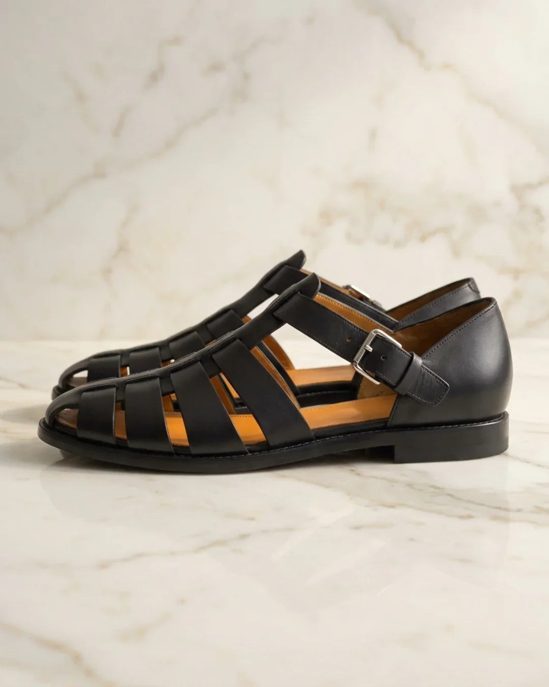 Silvio Men's Woven Leather Fisherman Sandals