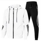 David Men's Athletic Full-Zip Hoodie and Jogger Tracksuit Set