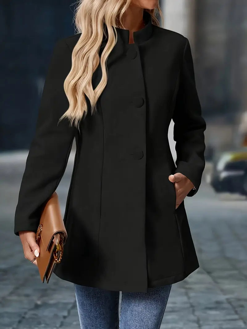 Sofia Women's Button-Front Winter Pea Coat
