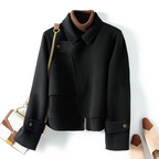 Liliana Elegant Wool Cropped Collared Jacket