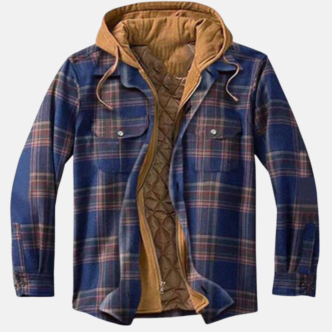Logan Men's Hooded Plaid Flannel Jacket