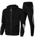 David Men's Athletic Full-Zip Hoodie and Jogger Tracksuit Set