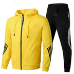 David Men's Athletic Full-Zip Hoodie and Jogger Tracksuit Set