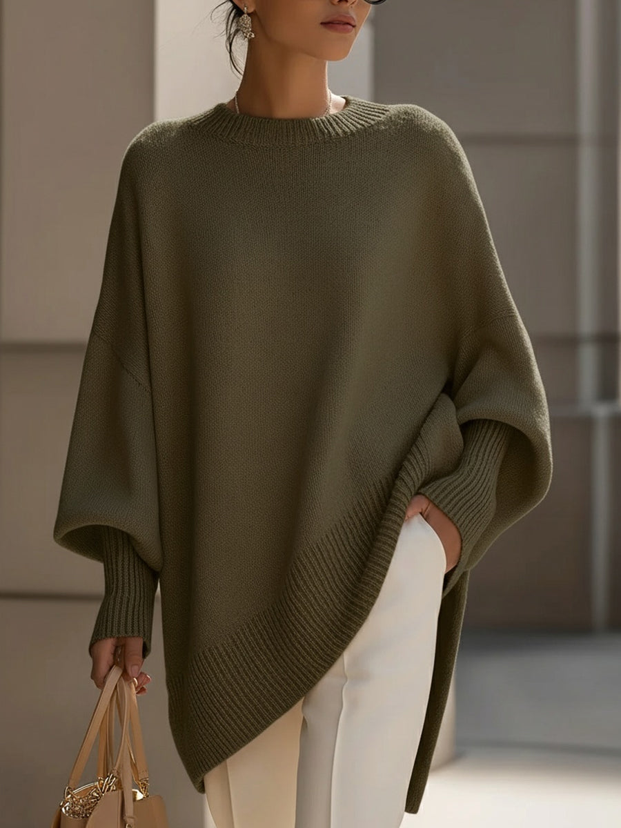 Jennifer Women's Batwing Sleeve Oversized Knit Sweater