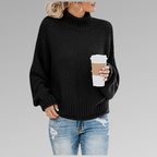 Natasha Women's Oversized Turtleneck Knit Sweater for Fall
