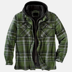 Logan Men's Hooded Plaid Flannel Jacket