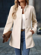 Sofia Women's Button-Front Winter Pea Coat