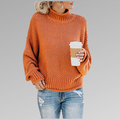 Natasha Women's Oversized Turtleneck Knit Sweater for Fall