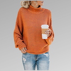 Natasha Women's Oversized Turtleneck Knit Sweater for Fall