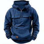 Tyler Men's Rugged Utility Multi-Pocket Pullover Hoodie