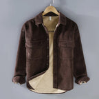 Mitch Men's Warm Fleece-Lined Corduroy Shirt Jacket