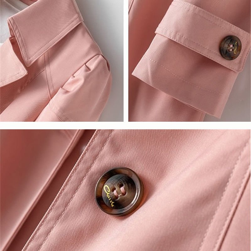 Juliana Elegant Lightweight Single Breasted Trench Coat