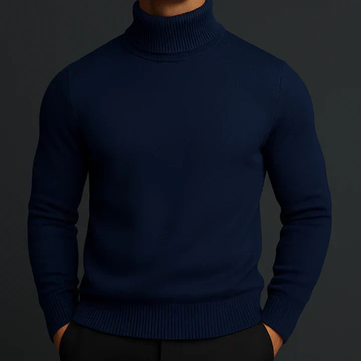Tobias Warm Tailored Merino Wool Turtleneck Sweater