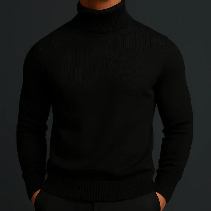 Tobias Warm Tailored Merino Wool Turtleneck Sweater