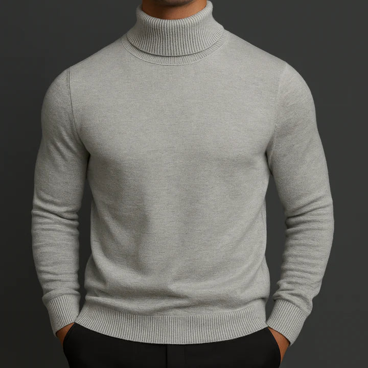 Tobias Warm Tailored Merino Wool Turtleneck Sweater