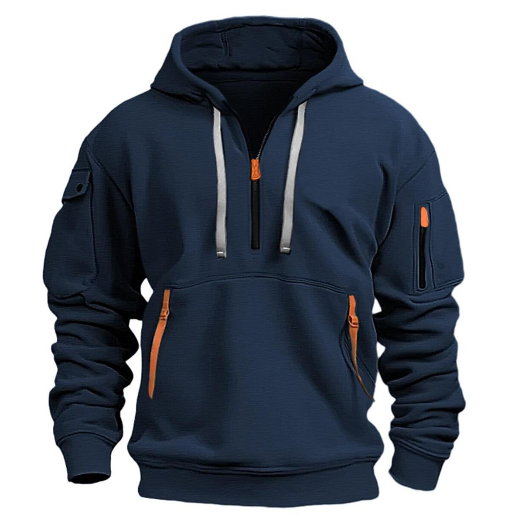 Charles Casual Hoodie with Zipper Pockets for Men