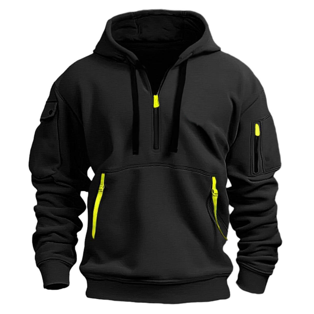 Charles Casual Hoodie with Zipper Pockets for Men