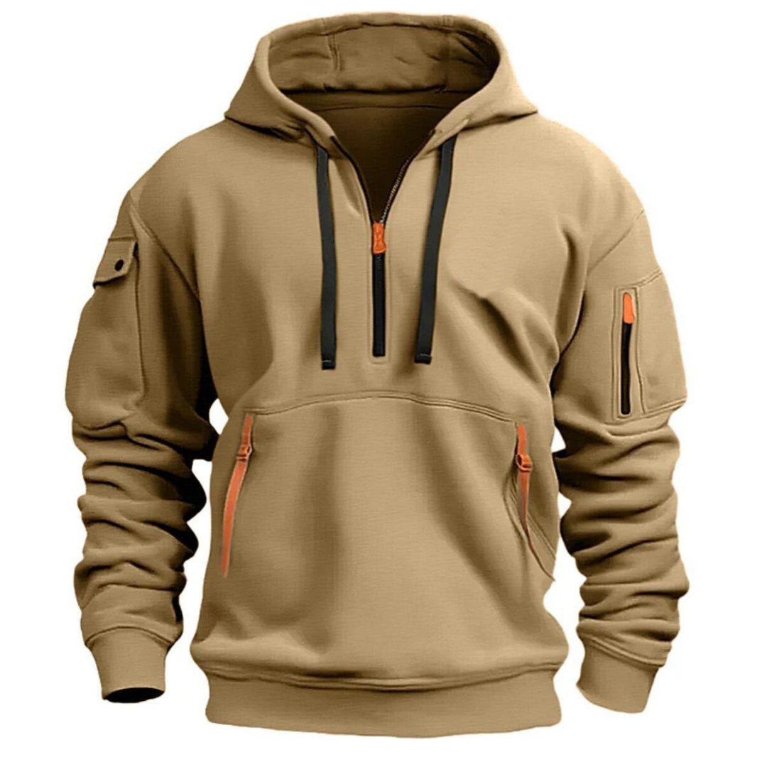 Charles Casual Hoodie with Zipper Pockets for Men