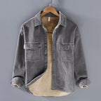 Mitch Men's Warm Fleece-Lined Corduroy Shirt Jacket