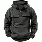 Tyler Men's Rugged Utility Multi-Pocket Pullover Hoodie