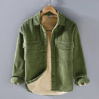 Mitch Men's Warm Fleece-Lined Corduroy Shirt Jacket