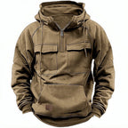 Tyler Men's Rugged Utility Multi-Pocket Pullover Hoodie