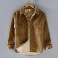 Mitch Men's Warm Fleece-Lined Corduroy Shirt Jacket