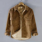 Mitch Men's Warm Fleece-Lined Corduroy Shirt Jacket