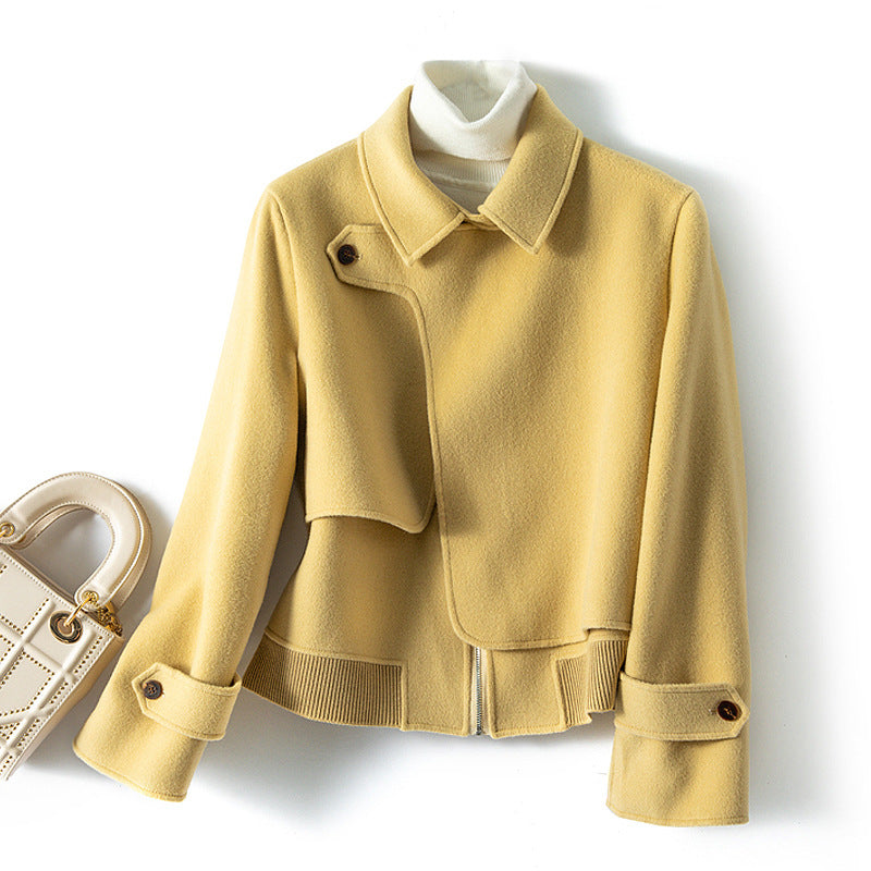 Liliana Elegant Wool Cropped Collared Jacket