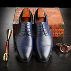 Montague Comfortable Leather Cap Toe Oxford Shoes