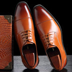 Montague Comfortable Leather Cap Toe Oxford Shoes
