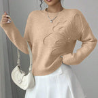 Marcella Soft Floral Embroidered Crew Neck Sweater