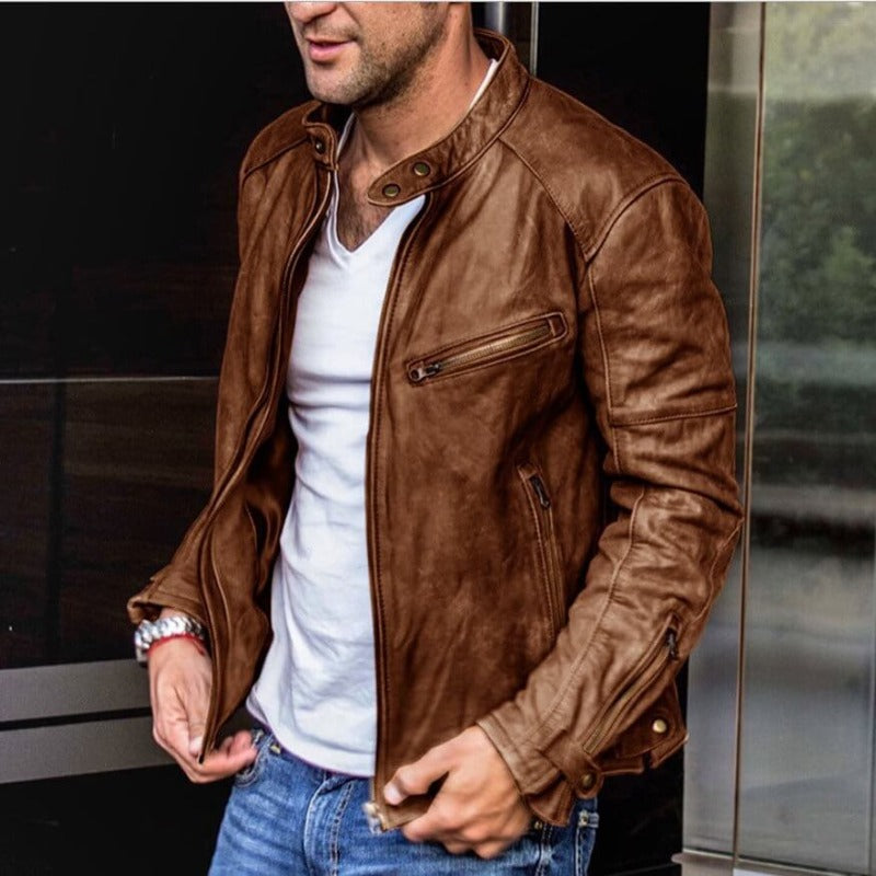 Lachlan Stylish Casual Leather Cafe Racer Jacket