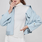 Liliana Elegant Wool Cropped Collared Jacket