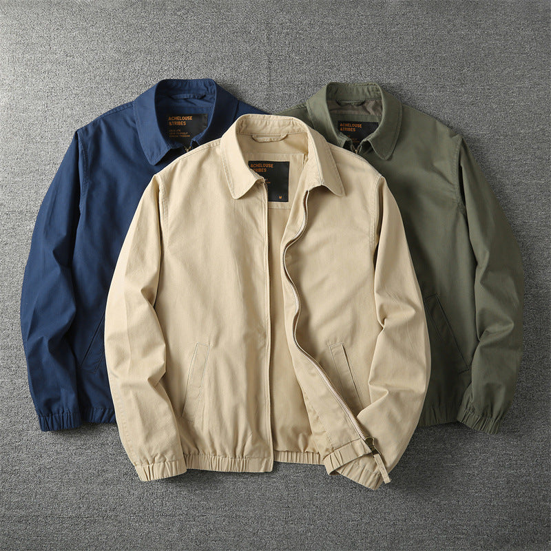 Elliot Lightweight Casual Vintage Zip Up Jacket